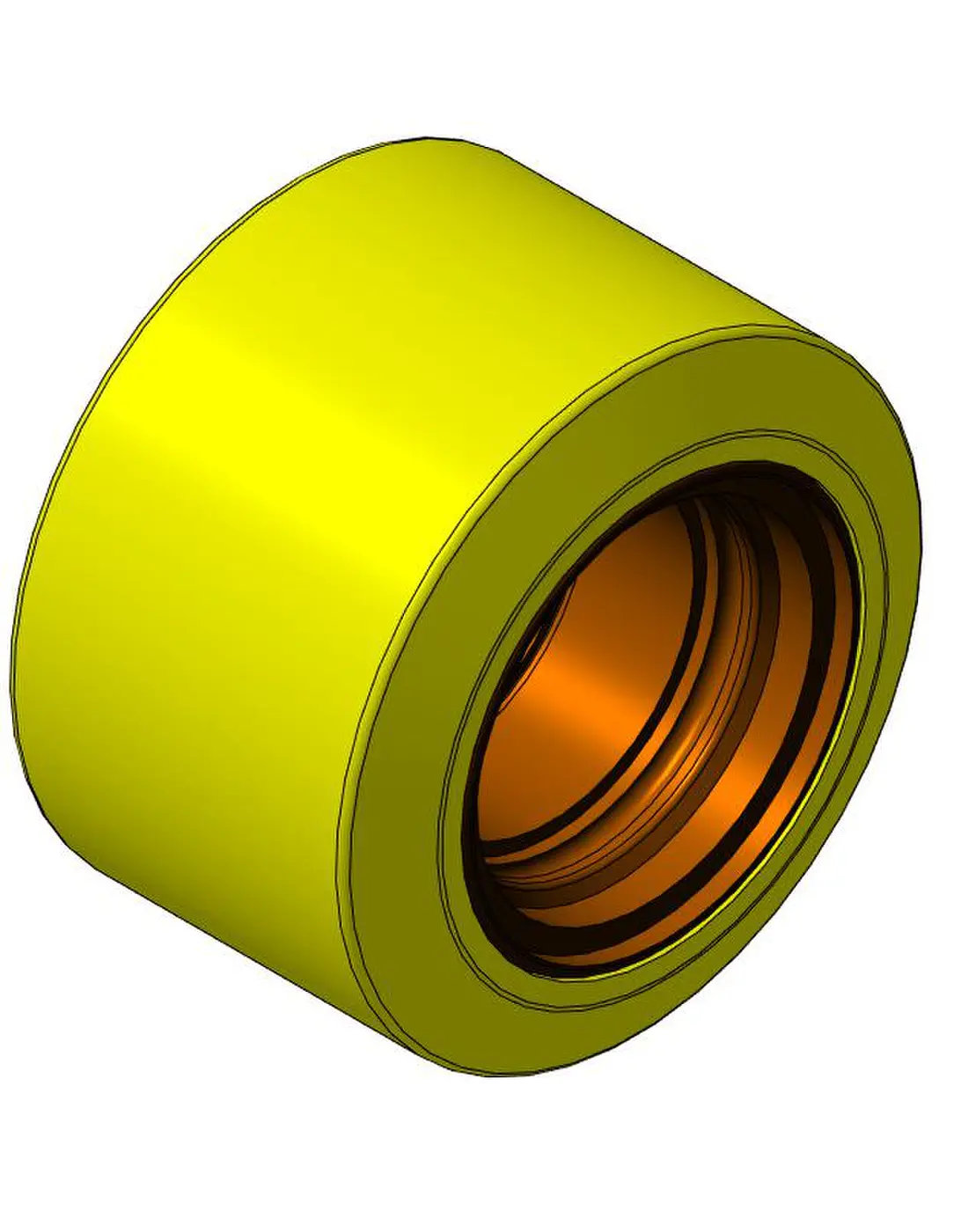 252010600F Ролик желтый