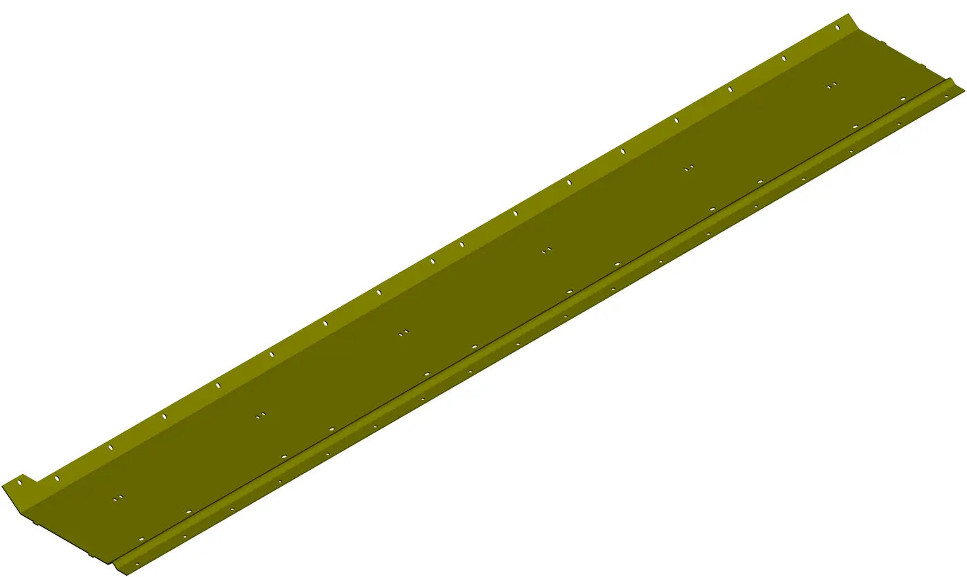 120517901F Кожух ботвоудалителя нижний задний PASh-45, 2011-